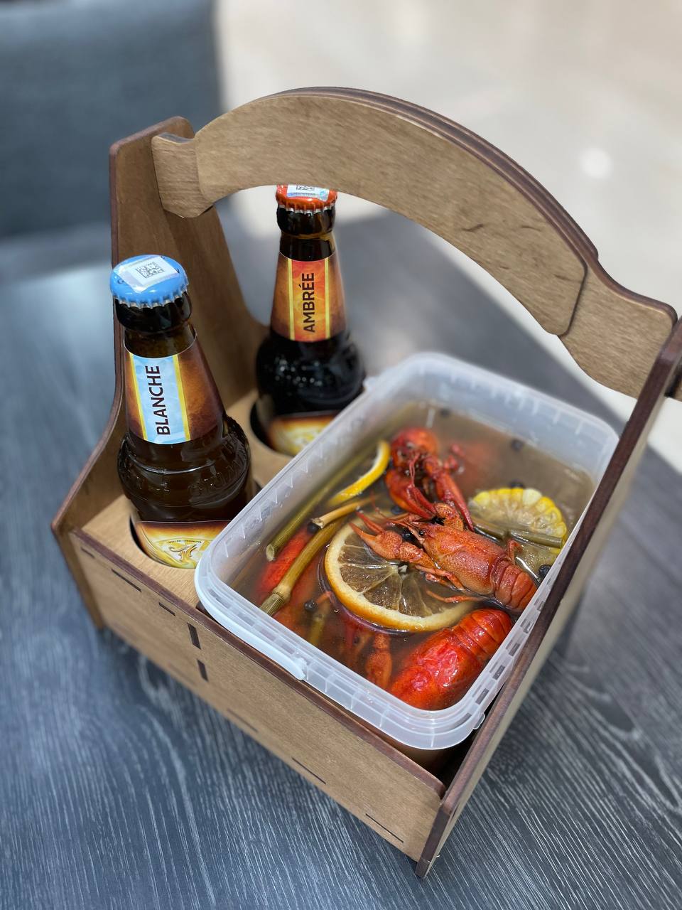 Картонная коробка с раками S 15 шт/20 шт