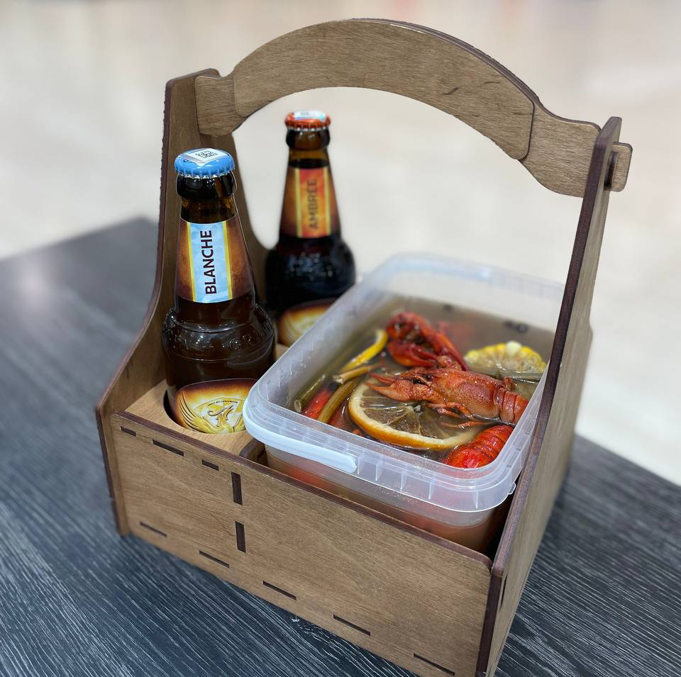 Картонная коробка с раками S 15 шт/20 шт