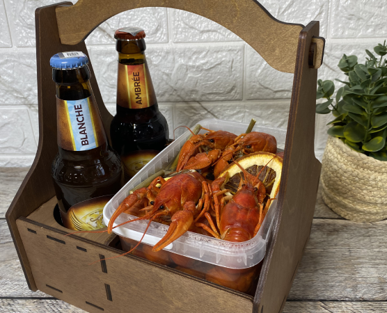 Картонная коробка с раками S 15 шт/20 шт