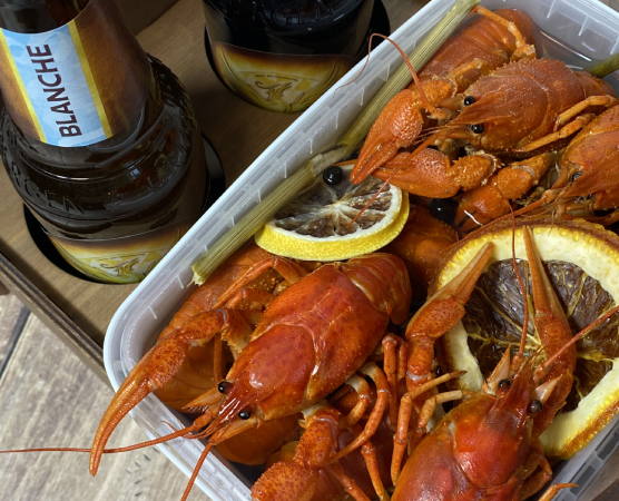 Картонная коробка с раками S 15 шт/20 шт